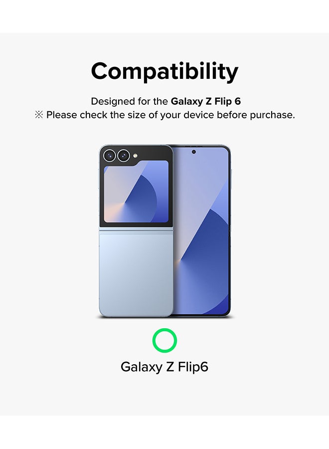 Ringke Frame Glass Protector For Samsung Galaxy Z Flip 6, Anti-Fingerprint Camera Lens Tempered Glass Covers & Aluminum Alloy Frames Clear - Image 2