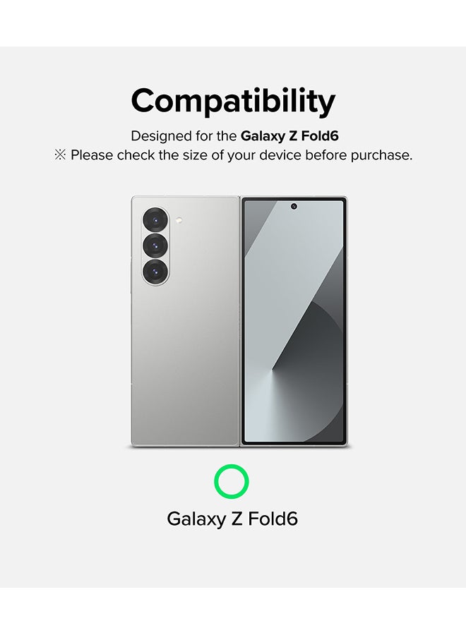 Ringke Cover Display Glass For Samsung Galaxy Z Fold 6 5G (2024) Tempered Glass Screen Protector 9H Hardness Anti Scratch Protective Film - 2 Pack Clear  - Image 2