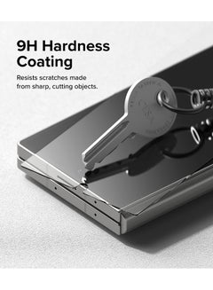 Ringke Cover Display Glass For Samsung Galaxy Z Fold 6 5G (2024) Tempered Glass Screen Protector 9H Hardness Anti Scratch Protective Film - 2 Pack Clear  - Image 3
