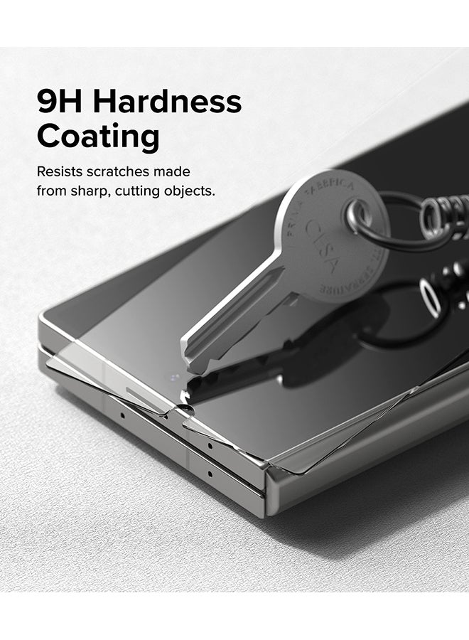 Ringke Cover Display Glass For Samsung Galaxy Z Fold 6 5G (2024) Tempered Glass Screen Protector 9H Hardness Anti Scratch Protective Film - 2 Pack Clear  - Image 3