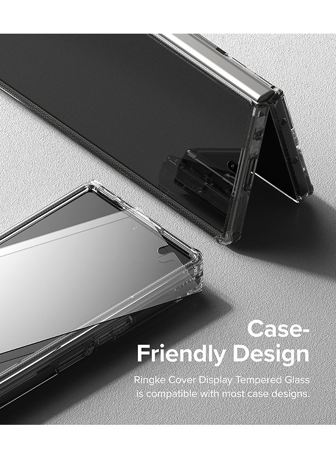 Ringke Cover Display Glass For Samsung Galaxy Z Fold 6 5G (2024) Tempered Glass Screen Protector 9H Hardness Anti Scratch Protective Film - 2 Pack Clear  - Image 5