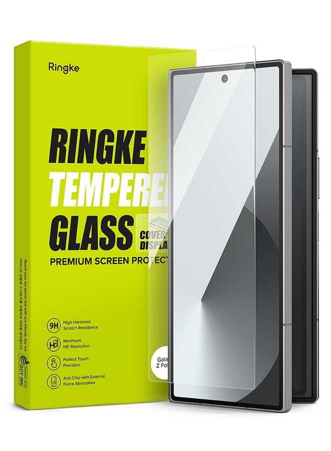 Ringke Cover Display Glass For Samsung Galaxy Z Fold 6 5G (2024) Tempered Glass Screen Protector 9H Hardness Anti Scratch Protective Film - 2 Pack Clear  - Image 1