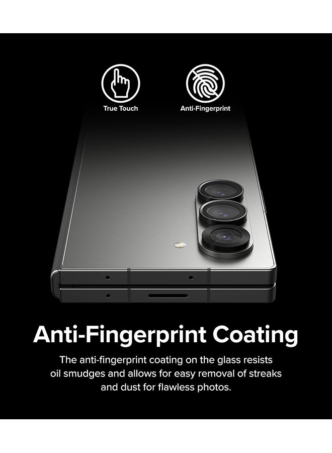Ringke Frame Glass Protector For Samsung Galaxy Z Fold 6 Anti-Fingerprint Camera Lens Tempered Glass Covers & Aluminum Alloy Frames Clear  - Image 3