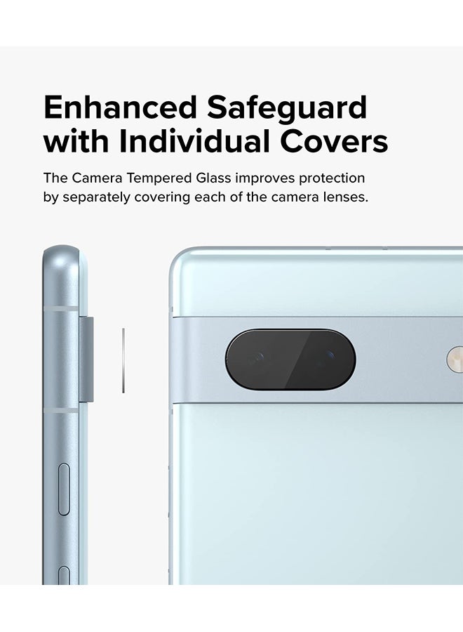 Ringke Glass Camera Protector [3 Pack]Compatible with Google Pixel 7a Hard Tempered Glass Protector Ultra-Thin Case-Friendly Full-Cover Camera Lens Protector Clear - Image 4