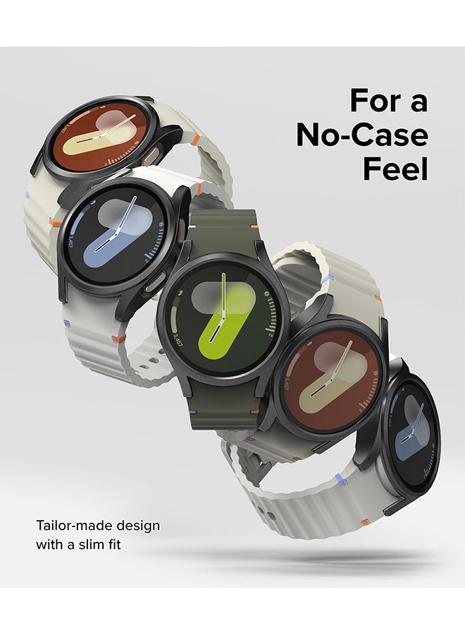 رينجك جراب رفيع وزجاجي متوافق مع ساعة سامسونج جالاكسي واتش 7 مقاس 40 مم، غطاء حماية بإطار من البولي كربونات الصلب + واقي شاشة شفاف عالي الجودة من الزجاج المقوى - Image 5