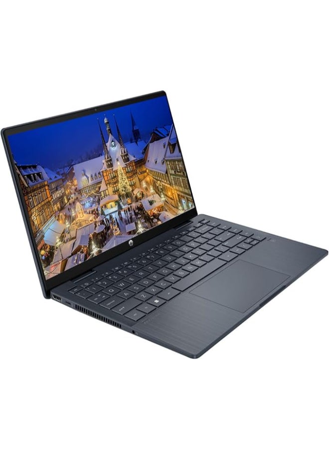 HP - 14-ek0013dx (Upgraded Version) Laptop With 14-Inch Display, Core i3-1215U Processor/8GB RAM/512GB SSD/Intel Iris XE Graphics/Windows 11 + ROKC Bundle English Blue - Image 1