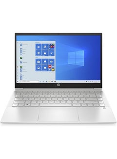 14-dv0017ne (Upgraded Version) Laptop With 14-Inch Display, Core i5-1135G7 Processor/8GB RAM/512GB SSD/Intel Iris XE Graphics/Windows 10 Home English/Arabic Silver