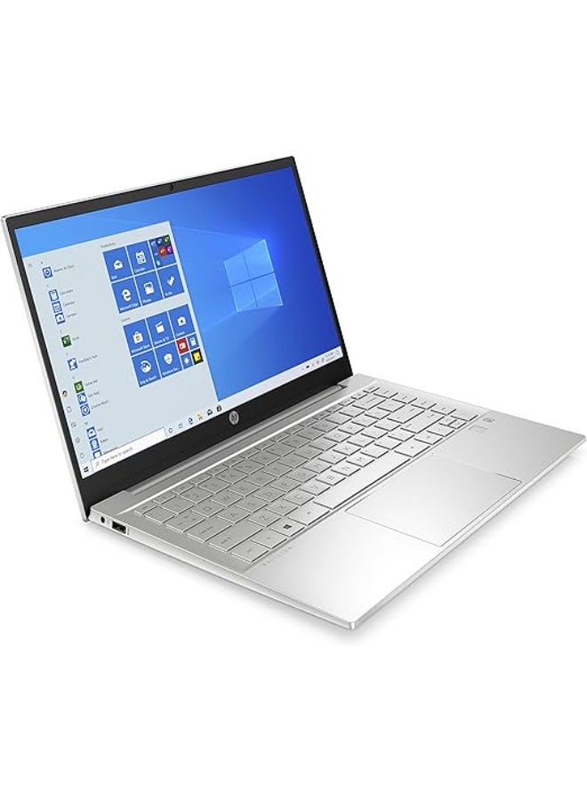 HP - 14-dv0017ne (Upgraded Version) Laptop With 14-Inch Display, Core i5-1135G7 Processor/8GB RAM/512GB SSD/Intel Iris XE Graphics/Windows 10 Home English/Arabic Silver - Image 1