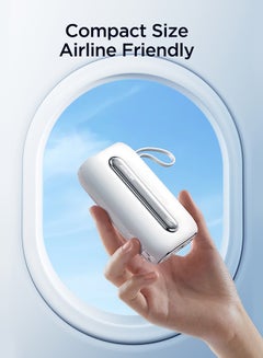 JOYROOM 20000 mAh JR-L012 Plus 22.5W mini Power Bank 20000mAh with Dual Cables White  - Image 4