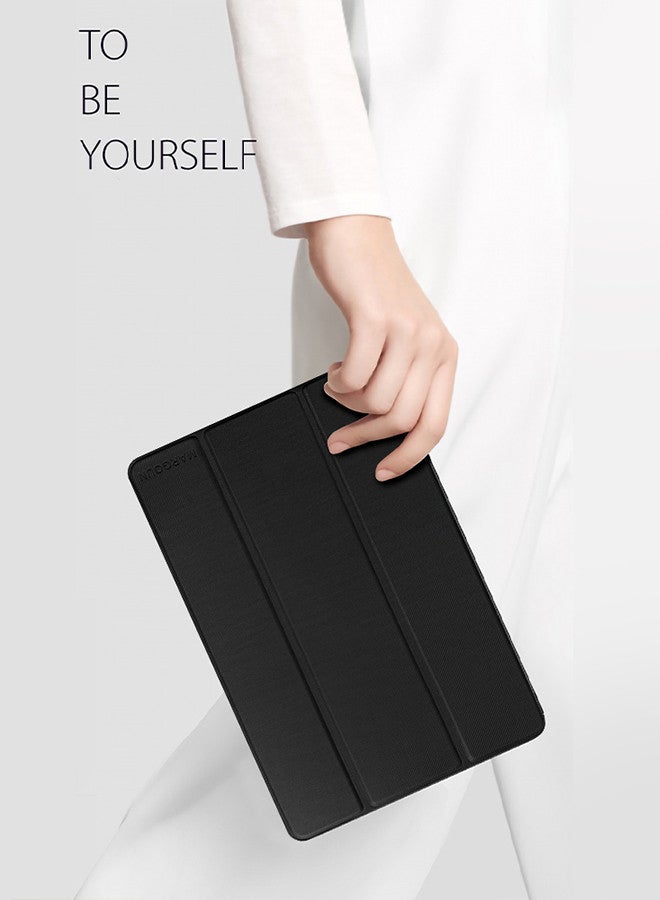 MARGOUN (for Samsung Galaxy Tab A9 Plus) Folio Case Lightweight Slim Leather Cover with Pen Slot Shockproof Back Stand Cover Auto Wake/Sleep Black - Image 3
