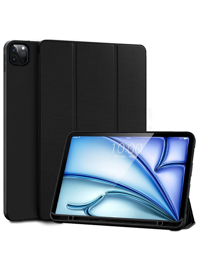 MARGOUN (for iPad12.9 2022) Folio Case Lightweight Slim Leather Cover with Pen Slot Shockproof Back Stand Cover Auto Wake/Sleep Black  - Image 1