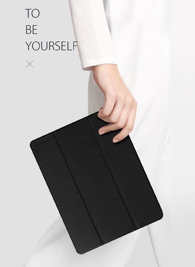MARGOUN (for iPad12.9 2022) Folio Case Lightweight Slim Leather Cover with Pen Slot Shockproof Back Stand Cover Auto Wake/Sleep Black  - Image 4