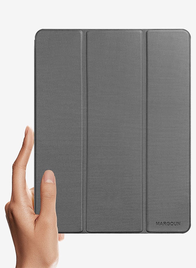 MARGOUN (for iPad 12.9 2022) Folio Case Lightweight Slim Leather Cover with Pen Slot Shockproof Back Stand Cover Auto Wake/Sleep Grey  - Image 5