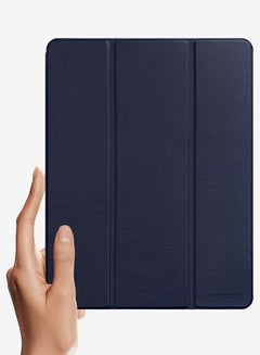 (for iPad Air 13 2024) Folio Case Lightweight Slim Leather Cover with Pen Slot Shockproof Back Stand Cover Auto Wake/Sleep Dark Blue - pnsku/N70095056V/45/_/1721804572/f869715a-df86-427c-b780-763373d7b10f