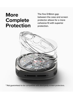Ringke Slim & Glass Compatible with Samsung Galaxy Watch Ultra 47mm Case, Hard PC Frame Protection Cover +Tempered Glass Screen Protector Clear  - Image 4
