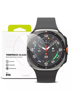 Ringke Glass [4 Pack] Compatible with Samsung Galaxy Watch Ultra (47mm) Screen Protector, HD Clear 9H Hardness Full Cover Tempered Glass Protective Film- R10 4 pack  - Image 1