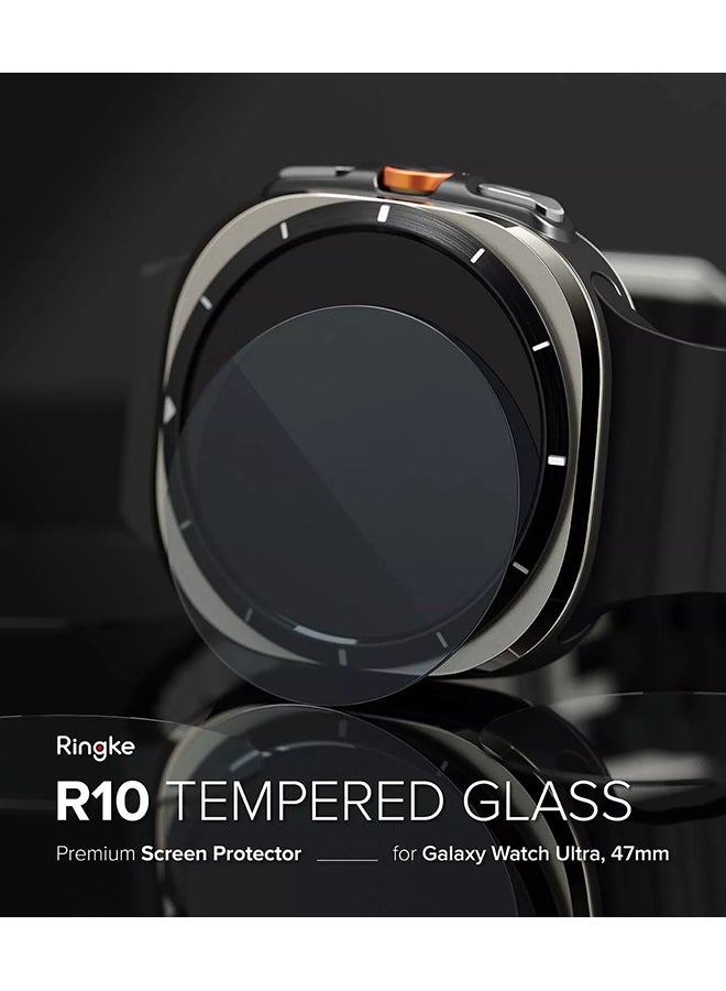رينجك زجاج [عبوة من 4 قطع] متوافق مع واقي شاشة Samsung Galaxy Watch Ultra (47 مم)، طبقة حماية زجاجية كاملة عالية الوضوح بصلابة 9H - R10  - Image 3