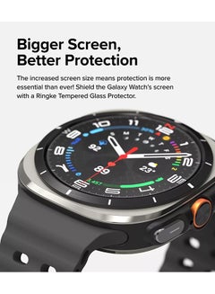 Ringke Glass [4 Pack] Compatible with Samsung Galaxy Watch Ultra (47mm) Screen Protector, HD Clear 9H Hardness Full Cover Tempered Glass Protective Film- R10 4 pack  - Image 4