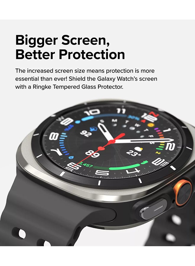 رينجك زجاج [عبوة من 4 قطع] متوافق مع واقي شاشة Samsung Galaxy Watch Ultra (47 مم)، طبقة حماية زجاجية كاملة عالية الوضوح بصلابة 9H - R10  - Image 4