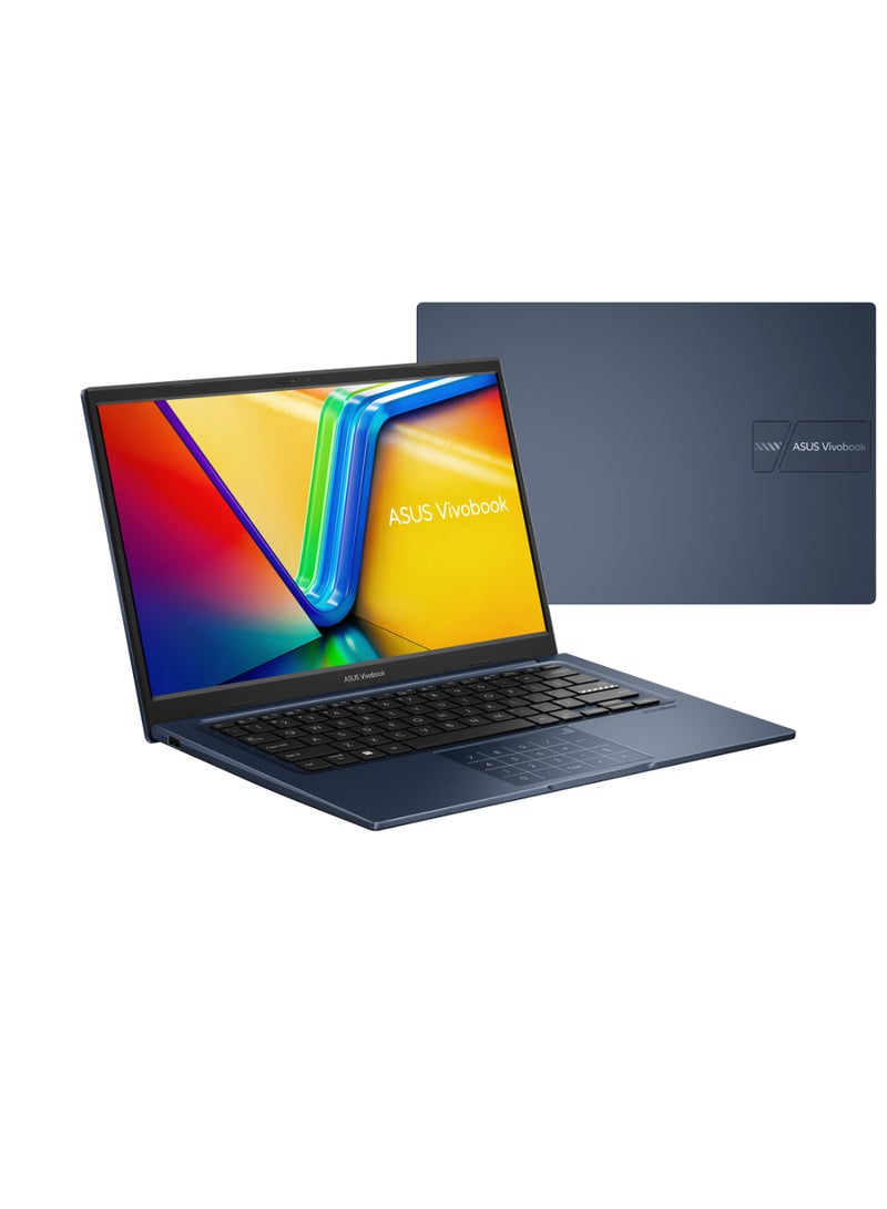 ASUS - Vivobook 14 Laptop With 14-Inch Display, Core i5-1335U Processor/8GB RAM/512GB SSD/Intel UHD Graphics/Windows 11 Home With Digital NumberPad English/Arabic Quite Blue - Image 1