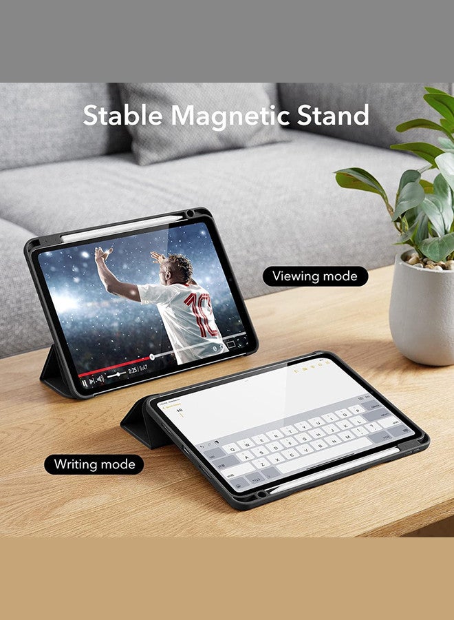 MARGOUN (for iPad Air 11 2024) Folio Case Lightweight Slim Leather Cover with Pen Slot Shockproof Back Stand Cover Auto Wake/Sleep Black - Image 3