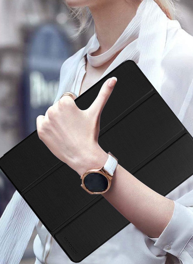 MARGOUN (for iPad Pro 11 2024) Folio Case Lightweight Slim Leather Cover with Pen Slot Shockproof Back Stand Cover Auto Wake/Sleep Black  - Image 4