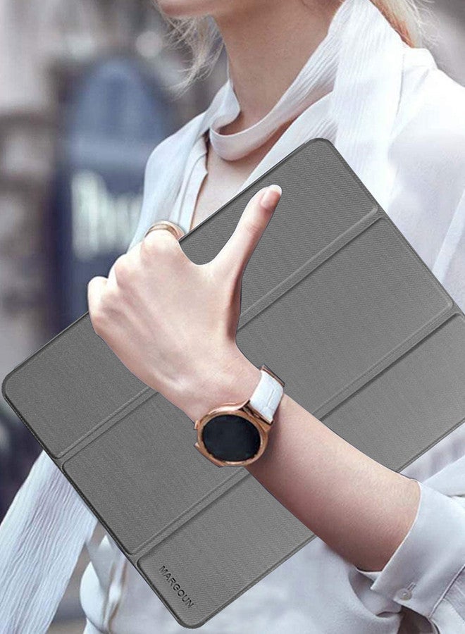 MARGOUN (for iPad Pro 13 2024) Folio Case Lightweight Slim Leather Cover with Pen Slot Shockproof Back Stand Cover Auto Wake/Sleep Grey  - Image 4