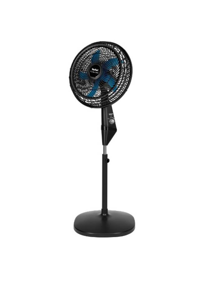 Tefal - Turbo Stand Fan, 5 solid Blades, 3 Speed Levels, 53 watt, Button Control - VY5391E2 53 W VY5391E2 Black - Image 1
