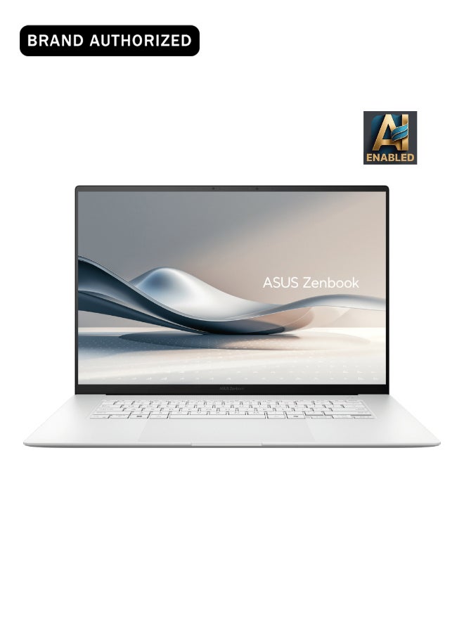 ASUS Zenbook S 16 OLED AI Laptop With 16-Inch Display,AMD Ryzen AI R9-HX370 Processor/32GB RAM/2TB SSD/Intel UHD Graphics/Windows 11 Home With Copilot Keyboard/ English/Arabic Scandinavian White - Image 1