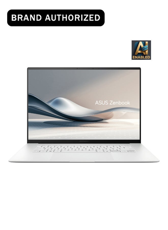 ASUS Zenbook S 16 OLED AI Laptop With 16-Inch Display,AMD Ryzen AI R9-HX370 Processor/32GB RAM/2TB SSD/Intel UHD Graphics/Windows 11 Home With Copilot Keyboard/ English/Arabic Scandinavian White - Image 1