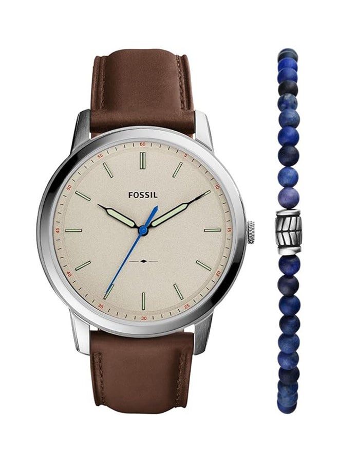 FOSSIL Women's Analog Leather Wrist Watch FS5966SET 