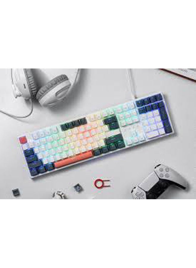 REDRAGON - K668 RGB Gaming Keyboard, 104 keys + Extra 4 Hotkeys Wired Mechanical Keyboard w/Sound Absorbing Foams, Upgraded Hot-swappable Socket, Mixed Color Keycaps, Red Switch - Image 1