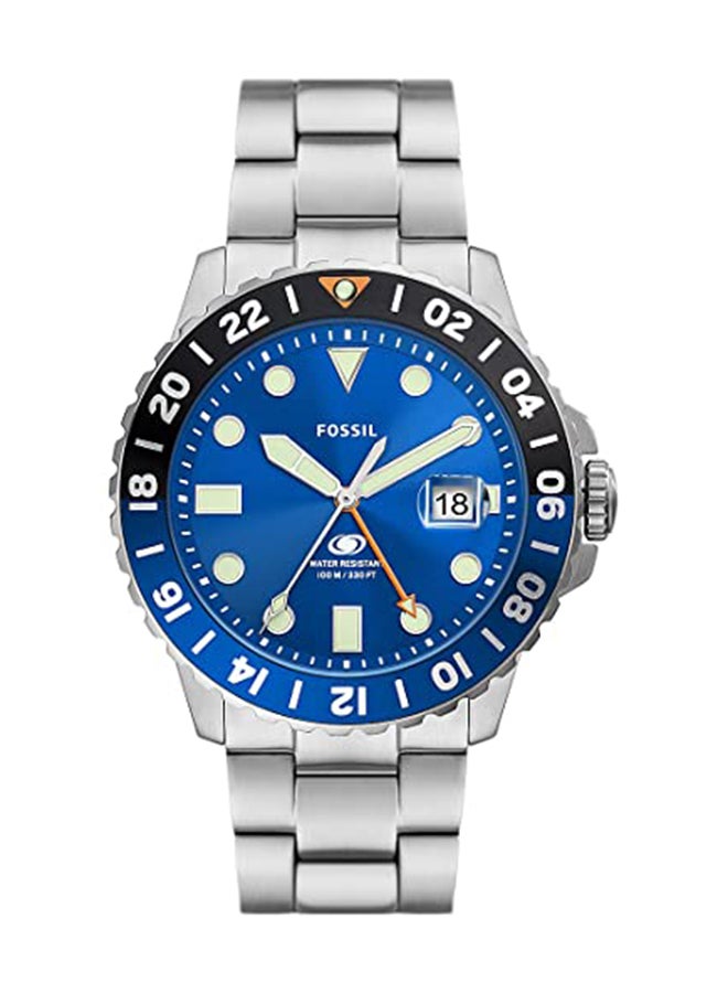FOSSIL Men's Blue GMT Stainless Steel Watch  - Image 1