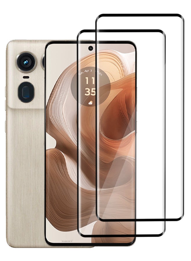 MARGOUN (for Motorola Edge 50 Ultra) 2 Pack Screen Protector Transparent Soft Protective Tempered Glass High Sensitivity Clear HD Screen Protector Clear - Image 1
