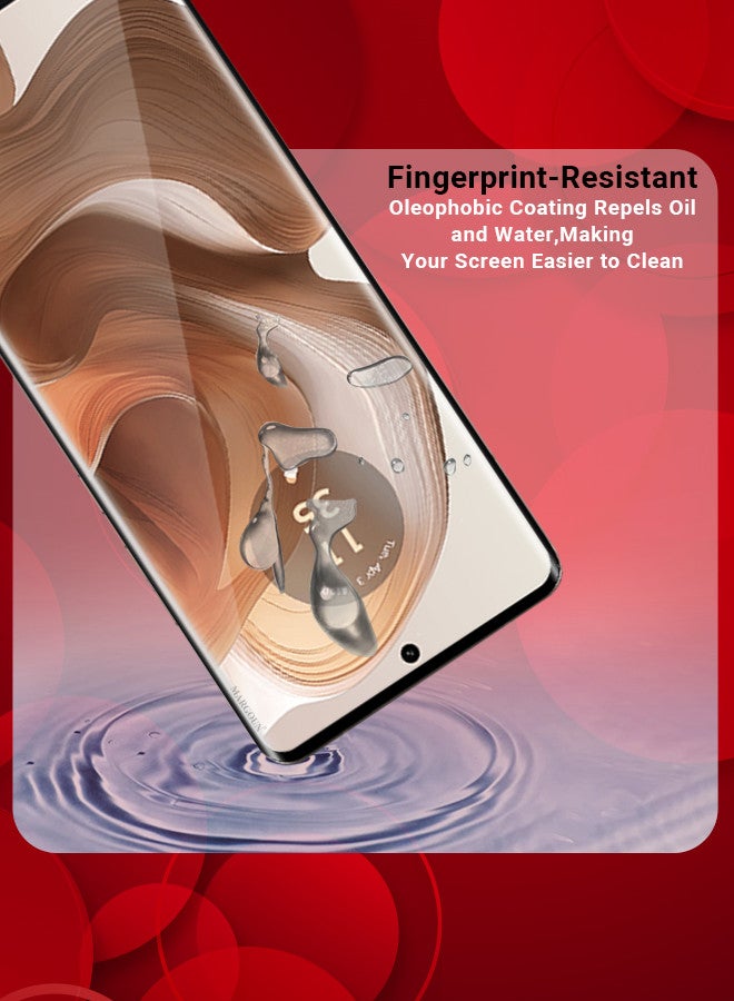 MARGOUN (for Motorola Edge 50 Ultra) 2 Pack Screen Protector Transparent Soft Protective Tempered Glass High Sensitivity Clear HD Screen Protector Clear - Image 3