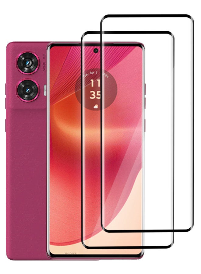 MARGOUN (for Motorola Edge 50 Fusion) 2 Pack Screen Protector Transparent Soft Protective Tempered Glass High Sensitivity Clear HD Screen Protector Clear - Image 1