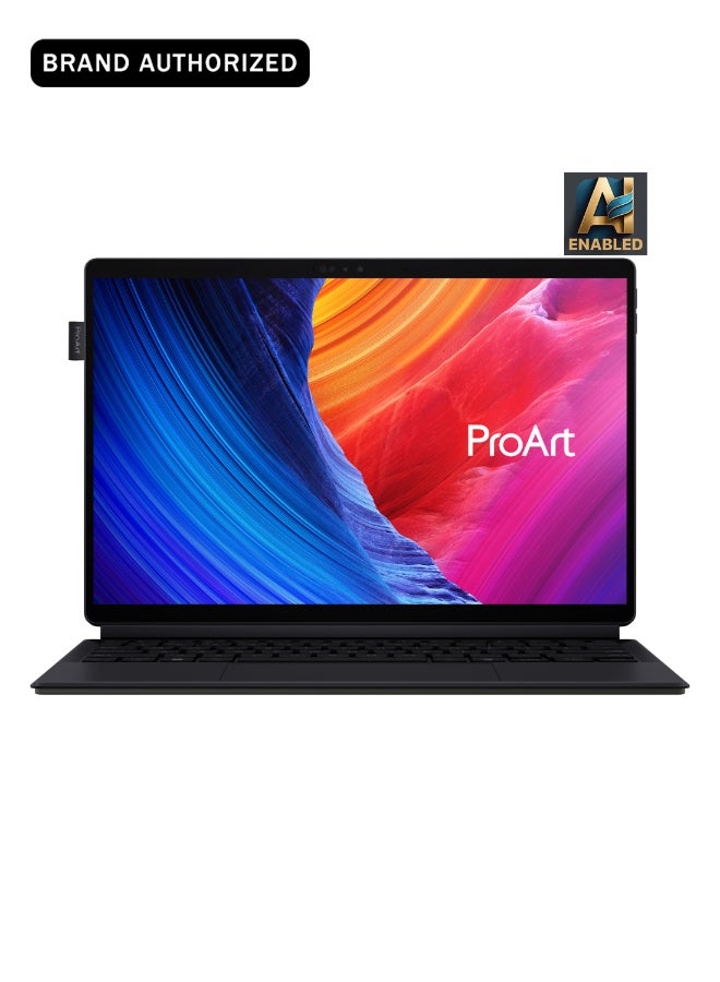 ASUS ProArt PZ13 2-in-1 Detachable Touchscreen Laptop With 13.3-Inch Display, Qualcomm Snapdragon X Plus Processor/16GB RAM/1TB SSD/Intel UHD Graphics/Windows 11 Home with Copilot Key & Stylus Pen English/Arabic Nano Black - Image 1