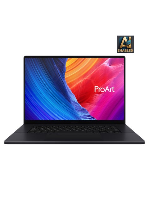 ProArt P16 AI Laptop With 16-Inch Display, AMD Ryzen AI R9-HX370 Processor/64GB RAM/2TB SSD/8GB NVIDIA GeForce RTX 4070 Graphics Card/Windows 11 Home with Copilot Key Backpack Included English/Arabic Nano Black (Upgraded Version)