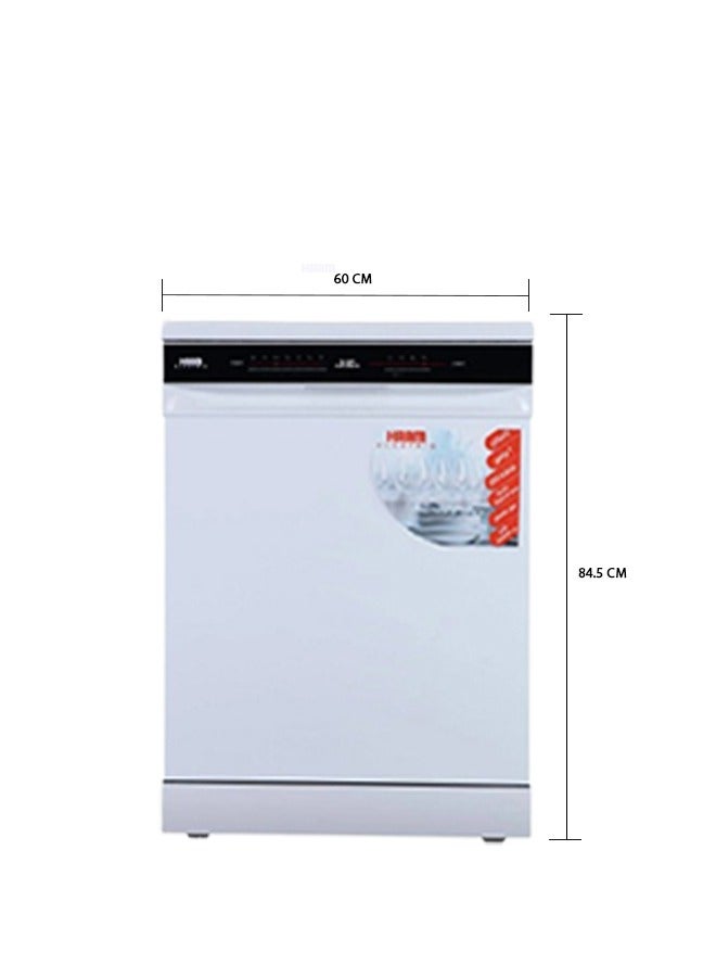 HAAM Dishwasher With 12 Place Settings And 7 Programs HMDW1207W23 White  - Image 4