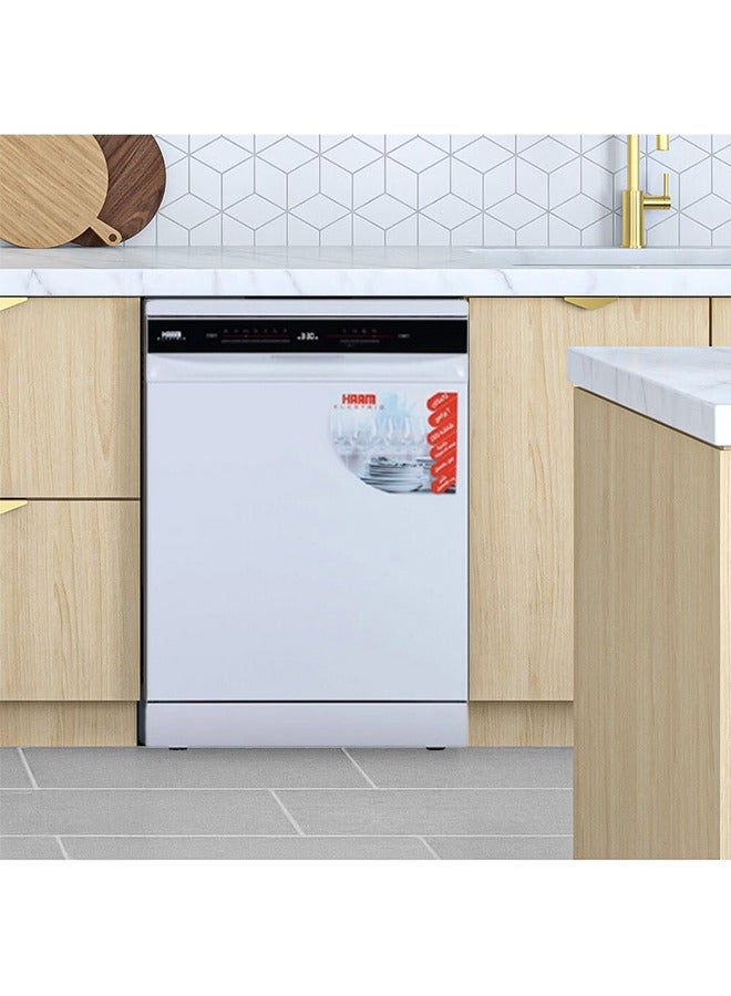 HAAM Dishwasher With 12 Place Settings And 7 Programs HMDW1207W23 White  - Image 2
