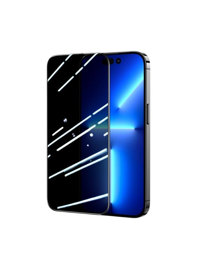 جوي روم - واقي شاشة زجاجي مقوى JR-P03 (شاشة كاملة 2.5D بحافة سوداء) لجهاز iP 14 Plus مقاس 6.7 بوصة (الخصوصية) - Image 1