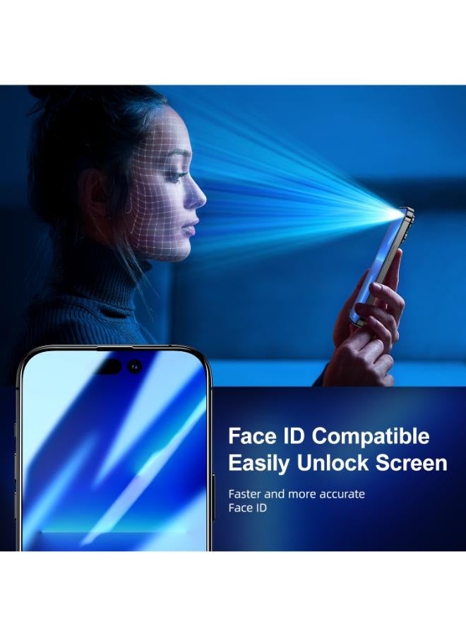 جوي روم - واقي شاشة زجاجي مقوى JR-P02 (شاشة كاملة 2.5D بحافة سوداء) لهاتف iPhone 14 Pro 6.1 (الخصوصية) - Image 1