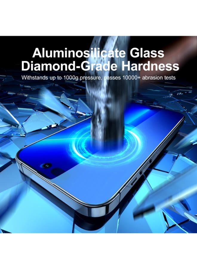 JOYROOM - JR-P01 Tempered Glass Screen Protector (2.5D Full Screen with Black Edge) for iPhone 14 6.1 (Privacy) Clear - Image 1