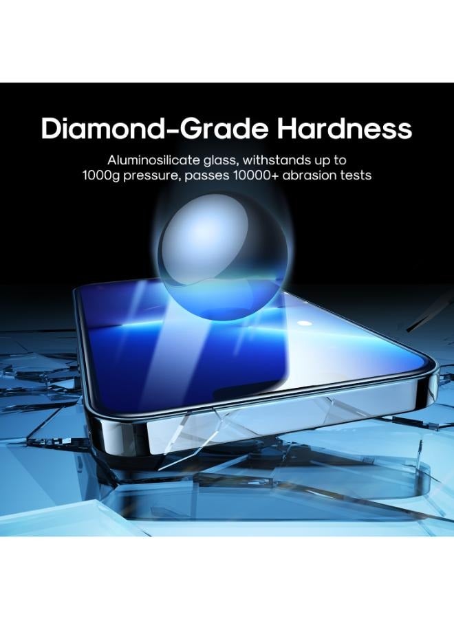 JR-H04 Tempered Glass Screen Protector (2.5D Full Screen with Black Edge) for iP 14 Pro Max 6.7 (HD) Clear