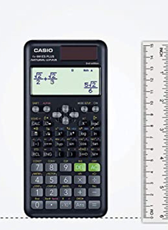 CASIO - FX-991ESPLUS-2WDTV 2nd Edition Function Scientific Calculator -  Black Multicolour - Image 1