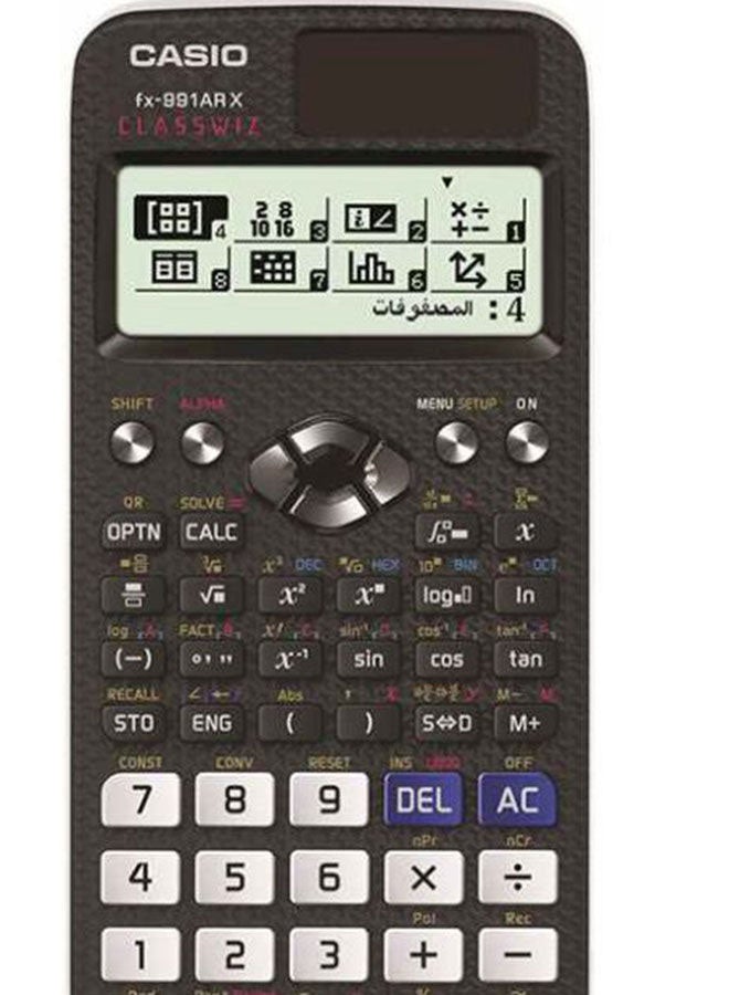 CASIO - FX-991ARX-W-DT 12-Digit Scientific Calculator Black Multicolour - Image 1