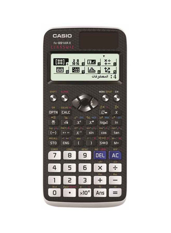 كاسيو آلة حاسبة علمية FX-991ARX-W-DT مكونة من 12 رقمًا باللون الأسود - Image 1