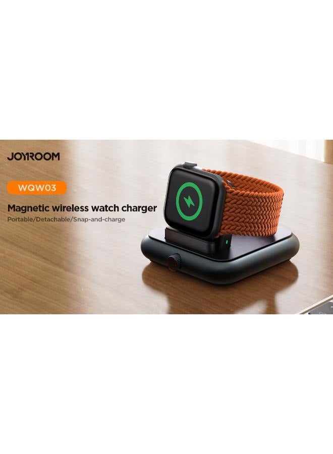 جوي روم - JR-WQW03 Wireless Watch Charger - Black - Image 1