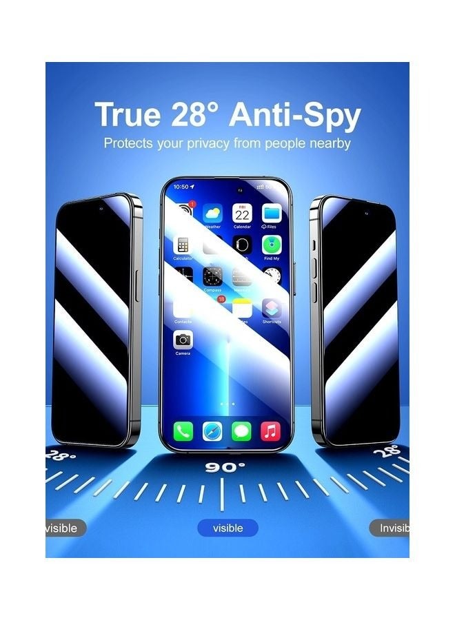 جوي روم واقي شاشة زجاجي مقوى JR-Z34 (شاشة كاملة 2.5D بحافة سوداء) لهاتف iPhone 15 Pro مقاس 6.1 بوصة (حماية الخصوصية والغبار) - Image 4