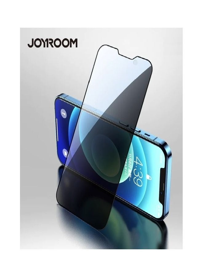 جوي روم واقي شاشة زجاجي مقوى JR-Z34 (شاشة كاملة 2.5D بحافة سوداء) لهاتف iPhone 15 Pro مقاس 6.1 بوصة (حماية الخصوصية والغبار) - Image 2